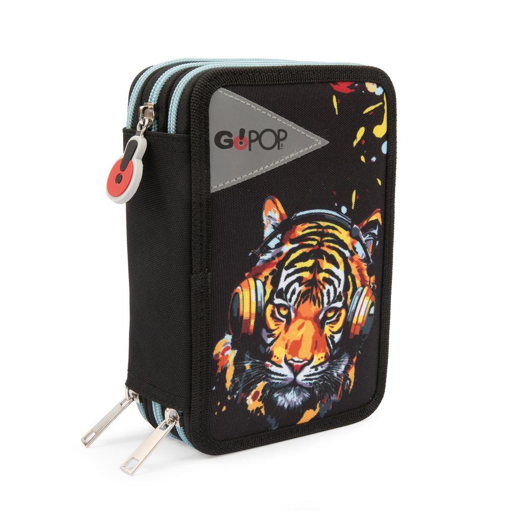 Accessories, Bag, Handbag GOPOP Astuccio Triplo Tiger Beats Scuola 2025/26 - immagine 1