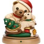 THUN - "NATALE ALTRO" Carillon Teddy e Renna Robin in ceramica, maxi