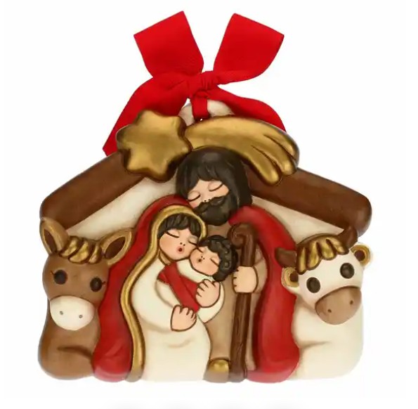 Screenshot-2025-10-24-124347-1 THUN - "NATALE 2023" Formella Presepe con Gesù, Giuseppe, Maria, bue e asinello, medioi7 7700 - immagine 1