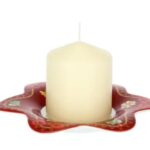 THUN - "DESIDERI DI NATALE" Piattino in porcellana con candela