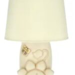 THUN - "ELEGANCE" Lampada da tavolo con girasole, campanella e farfalla, medio