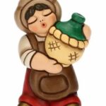 THUN - Oste con damigiana in ceramica, Rosso, "presepe classico"