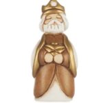 THUN - "PRESEPE CLASSICO" Re magio Gaspare con mirra, 9,5 cm h, disponibile in 2 colori - Bianco