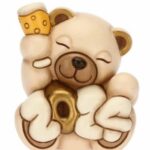 THUN - Teddy buon anno 2024 con calice, Bianco