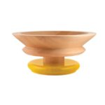 Centrotavola con base gialla in legno di Alessi
