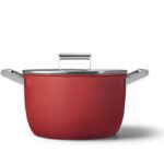 Casseruola bassa 2 manici con coperchio Rosso