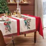 Runner antimacchia "Stelle di Natale"