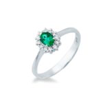 Anello Visconti Smeraldo Ovale