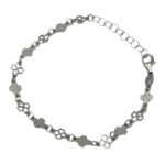 Bracciale quadrifogli pieni e traforati