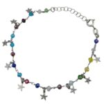 Bracciale cristalli colorati e stelline