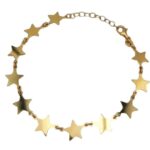 Bracciale dorato con stelle