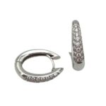 Orecchini Cerchi Ovali Diamanti