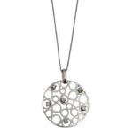 Girocollo disco traforato con diamanti