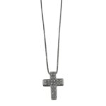 Girocollo Croce Scatolata Diamanti Grande