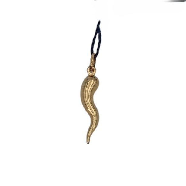 corno-oro-medio-38 Pendente Corno oro medio - immagine 1