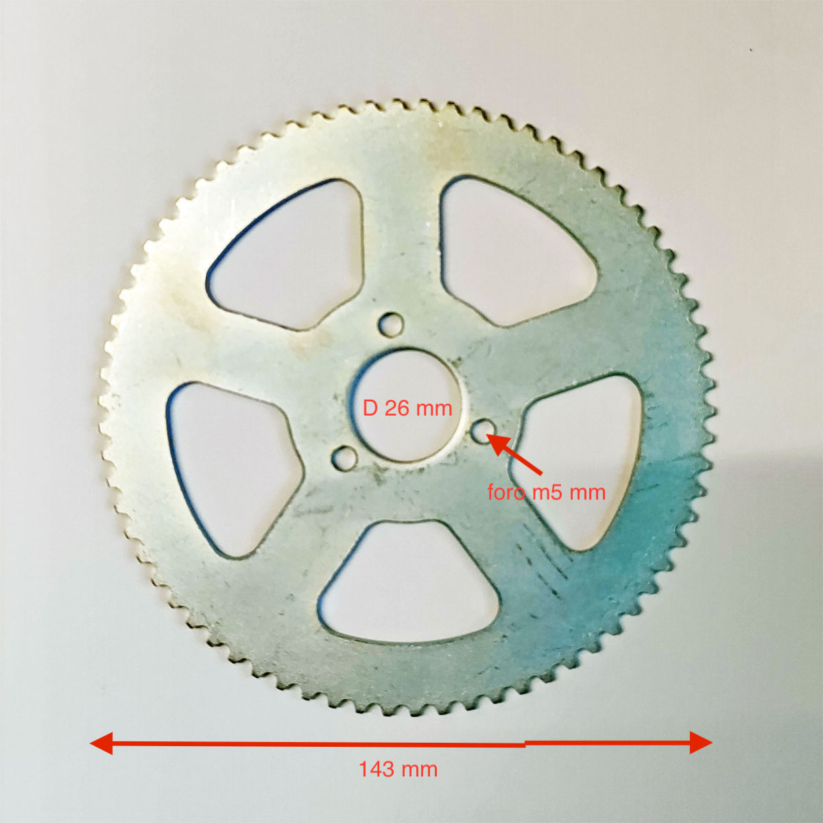 corona_viron-800w-1 corona maglia piccola 25h 70 denti per monopattino viron 800w - immagine 1