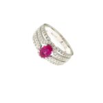 Anello Fascia Visconti Rubino