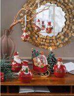 Addobbo pupazzo di neve "Jingle red" , L'Oca Nera - immagine 2