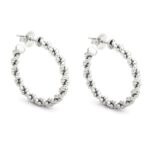 Orecchini Cerchio Treccia Medi