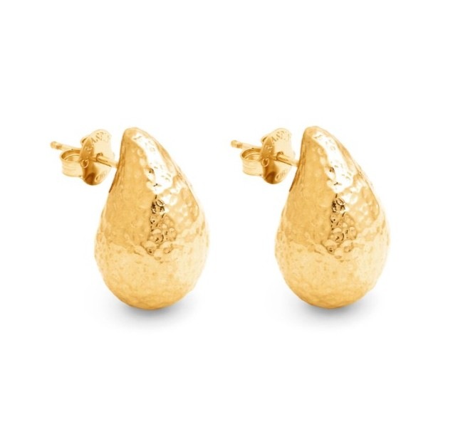 orecchini-goccia-martellati-dorati-6 Orecchini Raspini Goccia Martellati Dorati - immagine 1