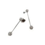 Orecchini Pendenti Fiori Diamanti