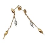 Orecchini Oro Foglioline pendenti