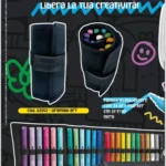 TINTA UNITA Rotolo in Acrilico con 24 Marker TintaUnita Multi Superficie Coprenti