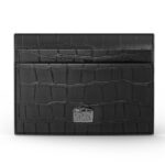 Portacarte Raspini Pelle Croco Nera