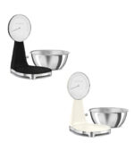 Bilancia da cucina analogica 5 kg, con batteria ricaricabile *Nera* o *Bianca* "50's Style" ("Stile Anni 50") di SMEG