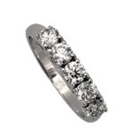 Anello Veretta Classica 5 Diamanti