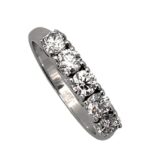 Anello Veretta Classica 5 Diamanti