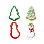 Set 2 tagliapasta Albero di natale e pupazzo di neve di Decora - immagine 2