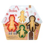 Set 4 tagliapasta Gingerbread Family di Decora