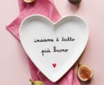 Set 2 piatti a cuore Insieme tutto è più buono di Simple day