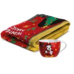 Set plaid+tazza colazione Winter Magic Mickey Mouse di Egan