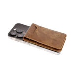 TECHMADE Etres Smart Wallet Compatto Portacarte Aggancio Magsafe Brown - immagine 5