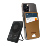TECHMADE Etres Powerbank Wireless 5000 Max con Portacarte Brown