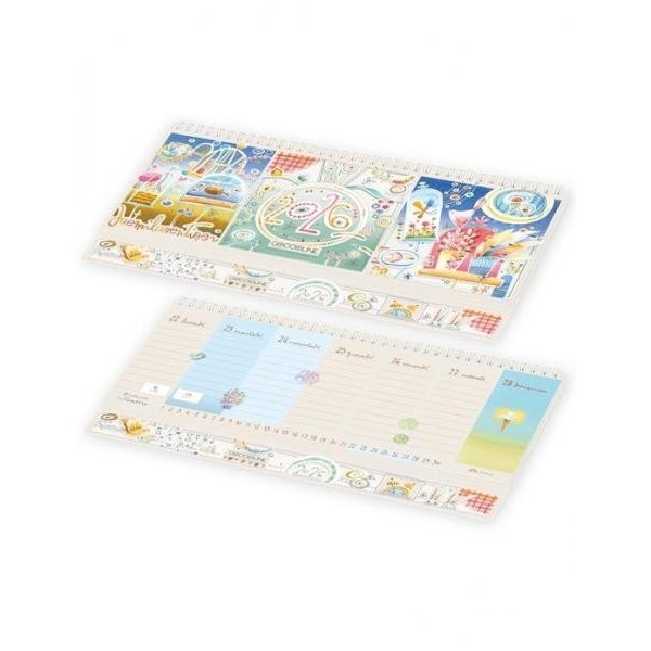 pegasus-akena-calendario-goccioline-da-scrivania AKENA Calendario Settimanale da Tavolo 2026 Goccioline - immagine 1