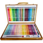 TINTA UNITA ART Valigetta in Legno da 72 Matite Colorate Mina 4.2 con Matita HB  Gomma e Temperino
